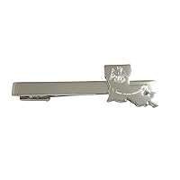 Louisiana State Map Shape and Flag Design Square Tie Clip