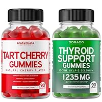 Tart Cherry Gummies Uric Acid Level Support 90 Gummies - Powerful Antioxidant - Advanced 2400mg & Thyroid Support Gummies