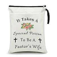 Pastor’s Wife Gift Pastor Appreciation Gifts Makeup Bag Book Sleeve Religious Gift for Women Minister's Wife Gift Cosmetic Bag Book Protector Pouch Thank You Gifts Birthday Christmas Gifts