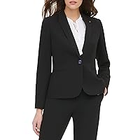 Tommy Hilfiger Women's Blazer – Business Jacket with Flattering Fit and Single-Button Closure, Black, 14
