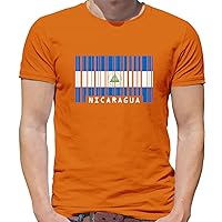 Nicaragua Barcode Style Flag - Mens Premium Cotton T-Shirt