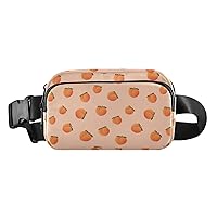 Peach Fruit Belt Bag for Women Men Water Proof Fanny Bags with Adjustable Shoulder Tear Resistant Fashion Waist Packs for Travel