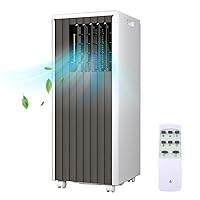3-in-1 Portable Air Conditioners with Built-in Dehumidifier Function, Fan Mode, Remote Control, Complete Window Mount Exhaust Kit for Room, Dorm, Office Quiet AC Unit, 8,000 BTU