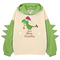 Girl Football Hoodie Little Girls Christmas Dinosaur Letter Hoodie Pullover Sweatshirt Cute Raglan Hoodie Teen Boy