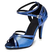 YKXLM Ballroom Dance Shoes for Women Latin Salsa Party Tango Wedding Performance Shoes,L035