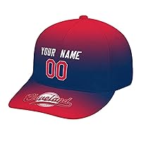 Custom Baseball Cap Fashion Gradient Adjustable Snapback Hats Personalized Name Number Sports Fan Gift for Men Women