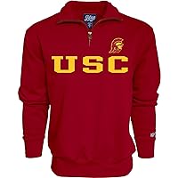 Blue 84 Men's USC Trojans Quarter Zip Sweatshirt Team Color, Team Color, Large