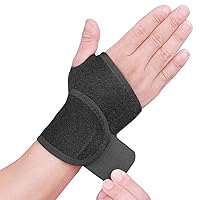 2 pcs Wrist Support Brace, Adjustable Wrist Brace Strap for Fitness, Weightlifting, Tendonitis, Carpal Tunnel Arthritis, Joint Pain Relief, Wrist Tendonitis (Black)
