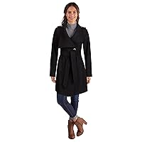 GUESS Wool Jackets for Women, Mid-Weight Coat with Adjustable Belt