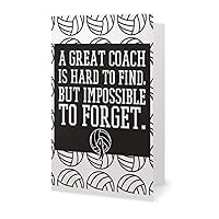 Infinity Collection Volleyball Coach Card, Great Coach is Hard to Find and Impossible to Forget,Volleyball Coach Gift