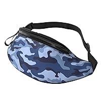 Military Camouflage Pattern Fanny Pack For Men Women, Adjustable Belt Bag Casual Waist Pack For Travel Party Festival Hiking Running Cycling