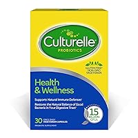 Culturelle Health & Wellness Daily Probiotic for Women & Men - 30 Count - 15 Billion CFUs & A Proven-Effective Probiotic Strain Support your Immune System- Gluten Free, Soy Free, Non-GMO