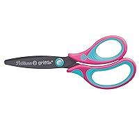 Pelikan griffix School Scissors Round, 1 Piece, Craft Scissors for Right-Handed Users, for Crafts at School, Children's Scissors in Lovely Pink