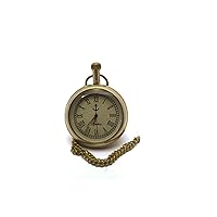 Vintage Pocket Watch with Chain and Wooden Box, 46 mm, Elegant Style Gift for Men & Women, Father, Brother, Son Etc
