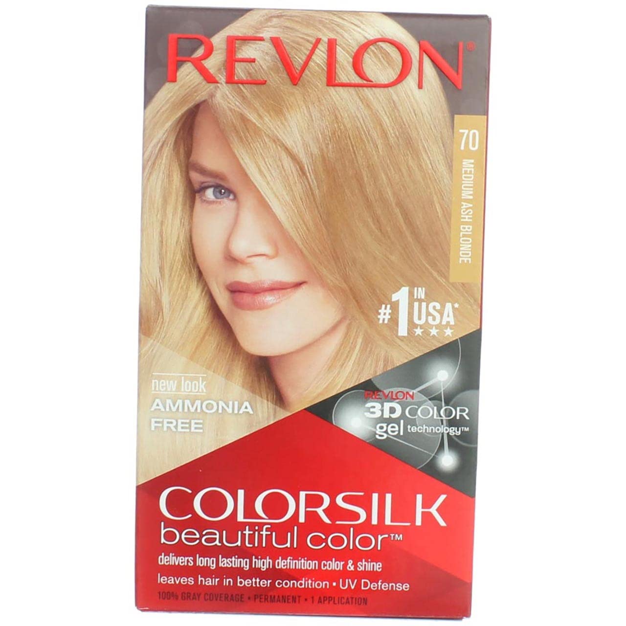 Mua Revlon ColorSilk Hair Color 70 Medium Ash Blonde 1 Each ( Pack of 4)  trên Amazon Mỹ chính hãng 2023 | Fado