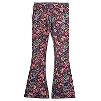 Mightly Girls' Flare Leggings | Organic Cotton Fair Trade Certified Pants for Toddler and Kids Clothes