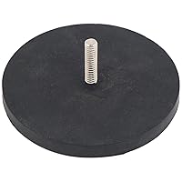 Master Magnetics NADR257MBX Retaining Magnet with 1/4-20 Threaded Stud, Rubber Covered Black, 2.57