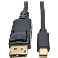 Tripp Lite Mini DisplayPort to DisplayPort Cable, 4K x 2K @ 60Hz, 4096 x 2160 (M/M), Black, 6-ft (P583-006-BK)