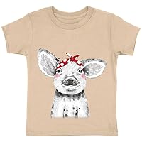 Baby Pig with Red Bandana Toddler T-Shirt - Cute Kids Present - Animal Lover Stuff