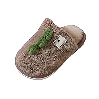 Slip on Slippers Girl Fashion Cute Autumn And Winter Boys And Girls Slippers Flat Furry Slippers Girls Size 2