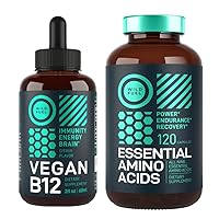 WILD FUEL Essential Amino Acid Supplement and Vegan Vitamin B12 Liquid Energy Bundle