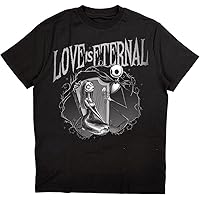 Nightmare Before Christmas Men's Jack & Sally Love is Eternal Slim Fit T-Shirt Small Black