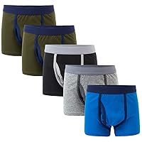 5 Pack Soft Cotton Baby Toddler Underwear Little Boys' Assorted Boxer Briefs 1-12 Years