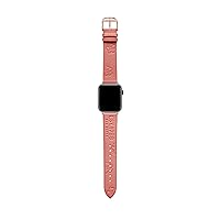 Ted Baker Coral Saffiano Leather Strap Logo & Magnolias Compatible with Apple Watch® (Model: BKS38S209B0)