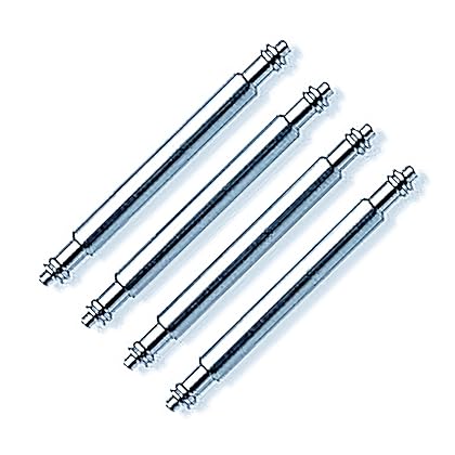 BARTON WATCH BANDS - Spring Bars - Choice of Widths - Pack of Four Stainless Steel Watch Pins - 18,19,20,21,22,23 or 24mm