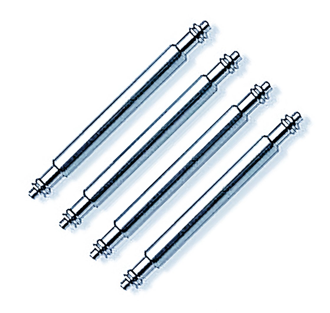 BARTON WATCH BANDS - Spring Bars - Choice of Widths - Pack of Four Stainless Steel Watch Pins - 18,19,20,21,22,23 or 24mm