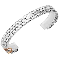 Stainless Steel watchband Silver Rose Gold Bracelet Replacement Strap 6 8 10 12 14mm Small Size dial Lady Fashion Watch Chain (Color : A Silver, Size : 8mm)