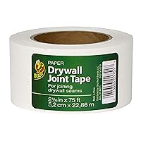Duck Brand Paper Drywall Joint Tape, 2.06 Inches x 75 Feet, 1 Roll (282937)