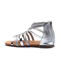 Jazamé Toddler Girls' Gladiator Sandals with Back Zipper Open Toe Shoes