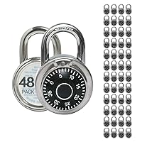 Standard Dial Combination Lock, with Different Combinations, Black Turnplate, Preset Three Digit Combination Lock for Keyless Convenience Ideal for School Gym Sports Locker Case Toolbox