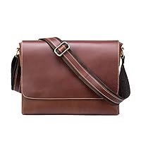 Men's Crazy Horse Leather Briefcases Laptop Bag Office Bags Messenger Bags Leather Computer Bags