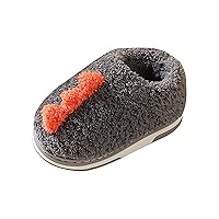 Toddler Autumn And Winter Boys And Girls Slippers Flat Bottom Round Toe Soft And Comfortable Warm Toddler House Slippers