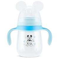 Disney Sippy Cups for Toddlers, Learner Sippy Cups for Kids with Pacifier, BPA-Free Trainer Cup with Handles, Leak-Proof Minnie Mouse and Mickey Mouse Sippy Cups, Perfect Unisex Gift for Children