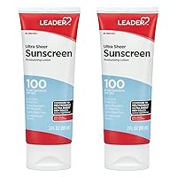 Travel Sunscreen SPF 100+, Ultra Sheer Dry-Touch Water Resistant and Non-Greasy Lotion with Broad Spectrum SPF 100+, 3 Fl Oz (2)