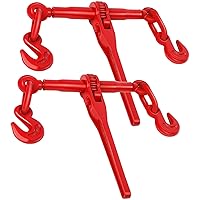 2 Pack Chain Binder, 3/8-1/2 Inch Chain Binder, Ratchet Binder with 9200LBS Safe Working Load and 33000LBS Breaking Strength, Load Binder for Industrial Agricultural Traction Applications