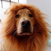 Dog Lion Mane, Funny Halloween Dog Costume with Ears, Complementary Lion Mane, Adjustable Lion Mane for Larg Dog Halloween Decoration