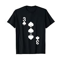 3 of Spades - Playing Card Halloween Costume Dark T-Shirt