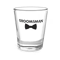 Wedding Party Bow Tie Shot Glass, Groomsman