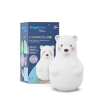 Angelcare Magical Dreams Lumicolor Bear Night Light Color-Matching Night Light, Rechargeable, Calming and Soothing ambiance for Your Kids