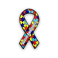 Fundraising For A Cause | Small Autism Ribbon Magnets with Puzzle Pattern - Asperger’s Autism Awareness Car Magnets (1 Pack – 24 Magnets)