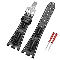 Leather Watch Band Men Suitable For AP Abbey Royal Oak AP15710 15703 Leather Notched Watch Chain 28mm