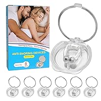 Anti-Snoring-Devices 6 Pcs, Anti-Snoring-Nose-Clip, Silicone-Magnetic-Stop-Snoring-Solution,Nose-Clips-for-Stopping-Snoring