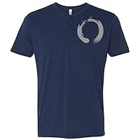 Men's ENSO Henley Shirt, 2XL Navy Triblend (Shoulder Print)