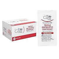 Dynarex Triple Antibiotic Ointment, Used for Minor Wounds Such as Cuts, Scrapes, and Burns, Single-Use First Aid Ointment 0.5g Foil Packets, 1 Box of 144 Triple Antibiotic Packets