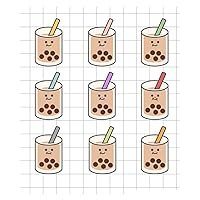 Bubble Tea: Lined Wide Ruled Composition Book