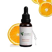 VoilaVe Vitamin C Serum For Face with Hyaluronic Acid | Brightening & Hydrating Serum | Remove Fine Lines Wrinkles & Anti-Aging Serum | Helps to Rebuild Collagen | Airless Pump | As Seen On TV- 1 Oz
